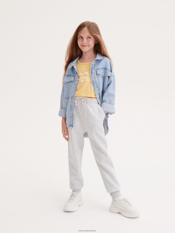 gri deschis Reserved fetelor îmbrăcăminte pantaloni de trening 648HZ1894