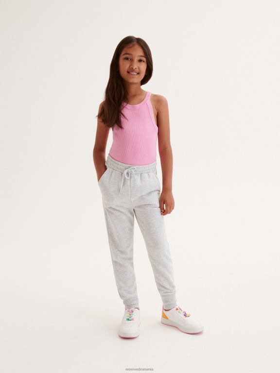 gri deschis Reserved fetelor îmbrăcăminte pantaloni de trening bogat in bumbac 648HZ1889