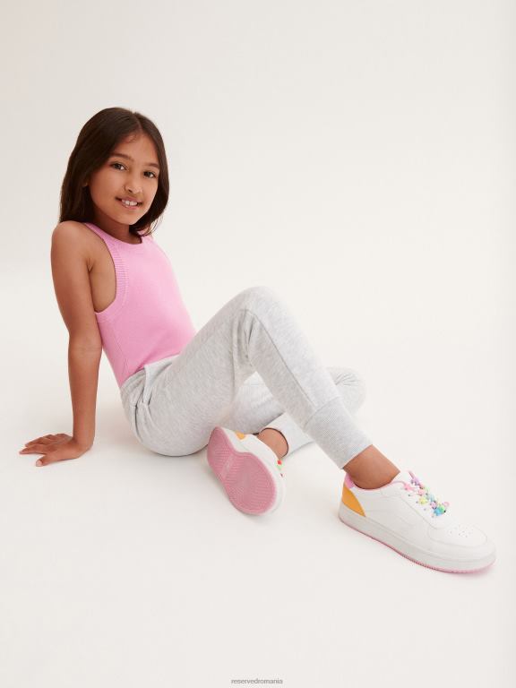 gri deschis Reserved fetelor îmbrăcăminte pantaloni de trening bogat in bumbac 648HZ1889