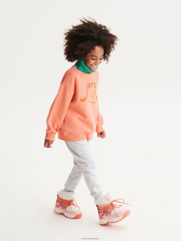 gri deschis Reserved fetelor îmbrăcăminte pantaloni de trening bogat in bumbac 648HZ1947