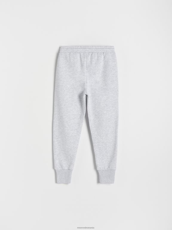 gri deschis Reserved fetelor îmbrăcăminte pantaloni de trening bogat in bumbac 648HZ1947