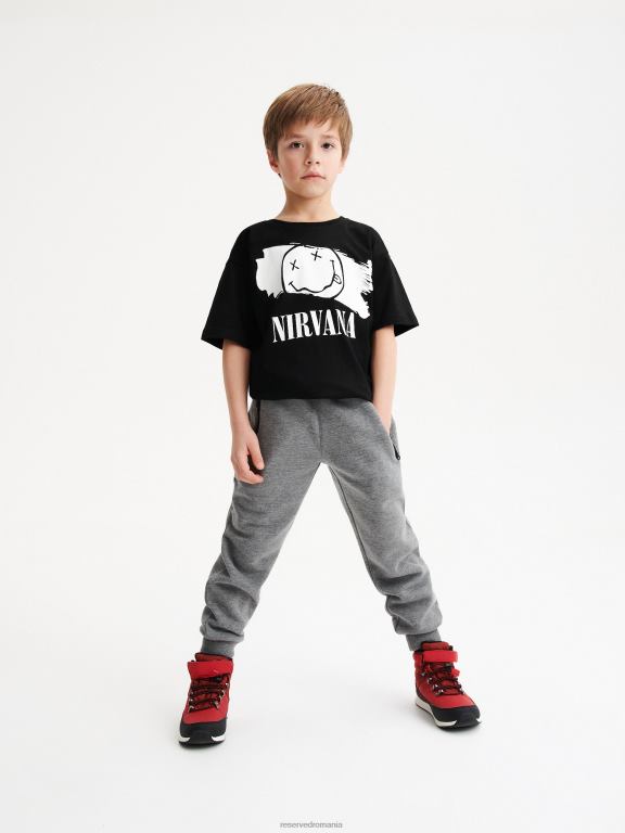 gri inchis Reserved băieți îmbrăcăminte pantaloni de jogger pentru trening 648HZ2049