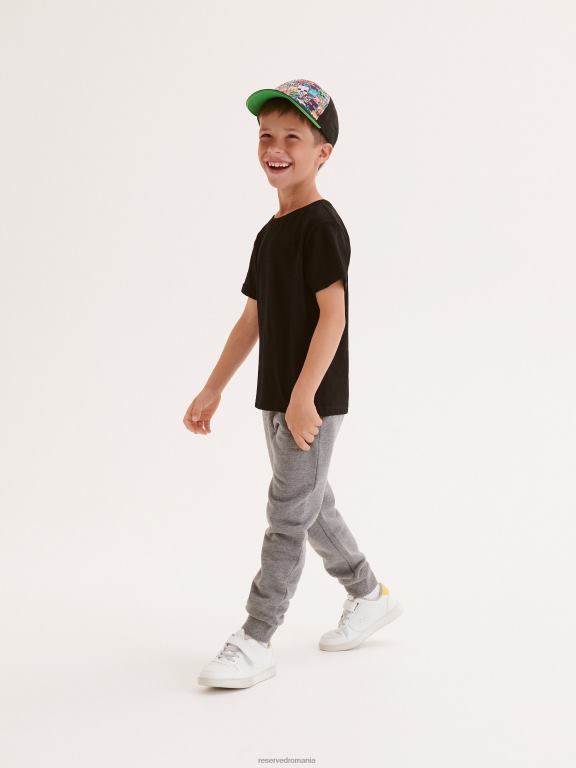 gri inchis Reserved băieți îmbrăcăminte pantaloni de trening cu fermoar 648HZ2071