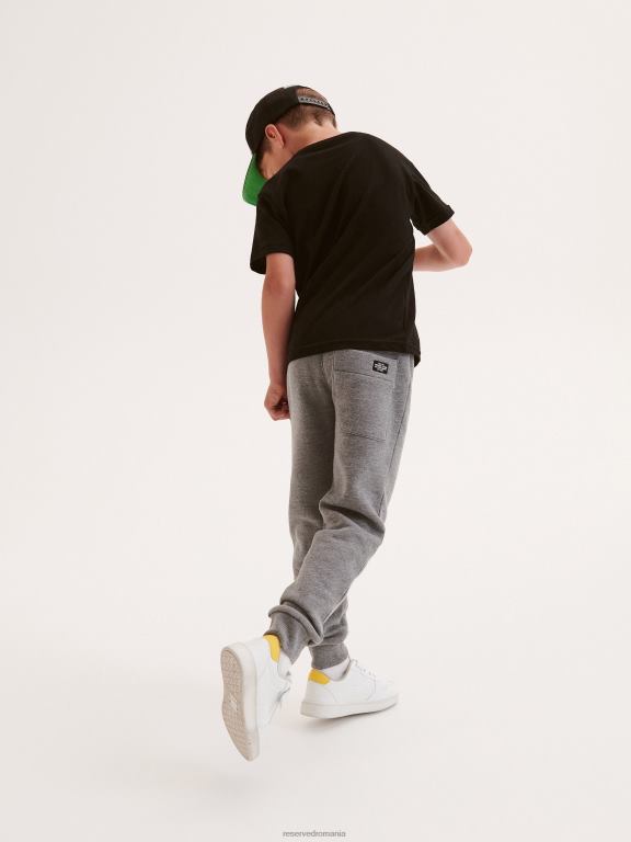 gri inchis Reserved băieți îmbrăcăminte pantaloni de trening cu fermoar 648HZ2071