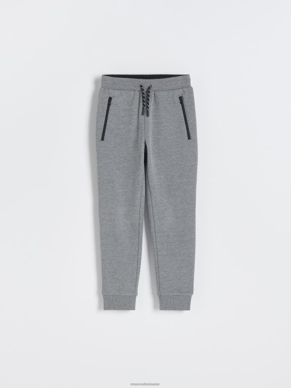 gri inchis Reserved băieți îmbrăcăminte pantaloni de trening cu fermoar 648HZ2178
