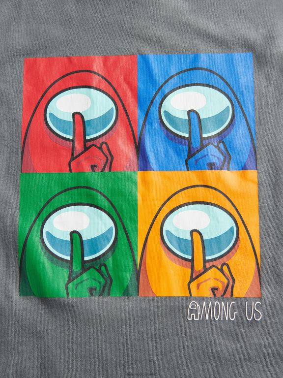 gri inchis Reserved băieți îmbrăcăminte printre noi tricou 648HZ2141