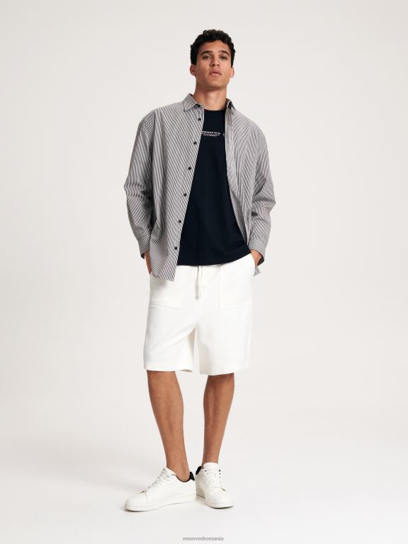 gri inchis Reserved bărbați îmbrăcăminte cămașă supradimensionată 648HZ1408