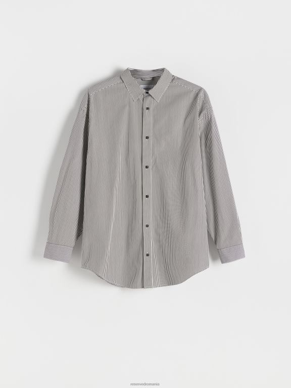 gri inchis Reserved bărbați îmbrăcăminte cămașă supradimensionată 648HZ1408