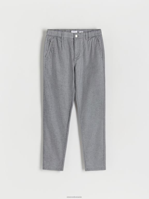 gri inchis Reserved bărbați îmbrăcăminte pantaloni chino slim 648HZ1520