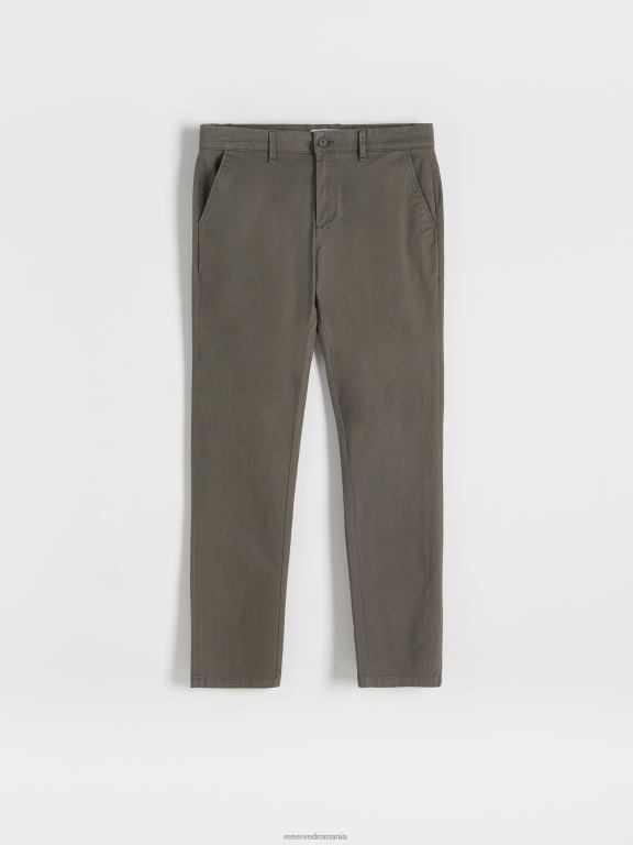 gri inchis Reserved bărbați îmbrăcăminte pantaloni chino slim fit 648HZ1149