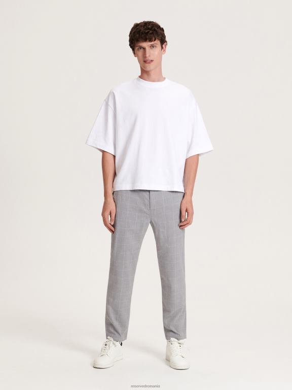 gri inchis Reserved bărbați îmbrăcăminte pantaloni slim morcov 648HZ1144