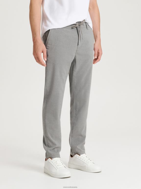 gri inchis Reserved bărbați îmbrăcăminte pantaloni slim morcov 648HZ1483