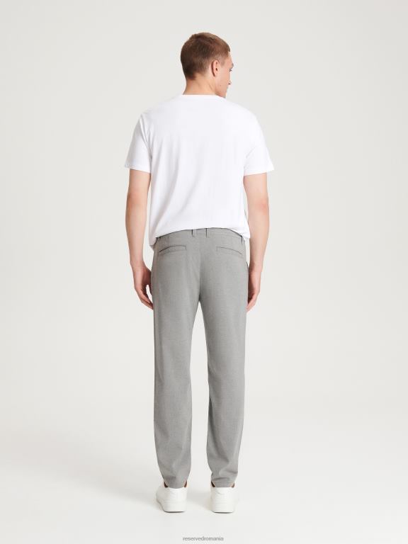 gri inchis Reserved bărbați îmbrăcăminte pantaloni slim morcov 648HZ1483