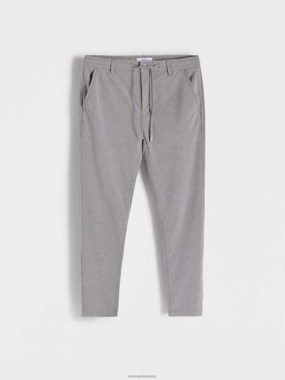 gri inchis Reserved bărbați îmbrăcăminte pantaloni slim morcov 648HZ1483