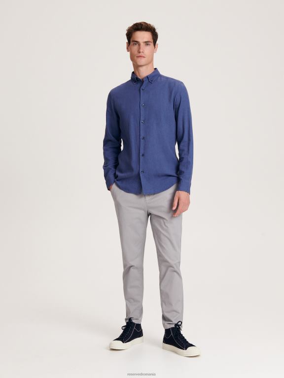 gri inchis Reserved bărbați îmbrăcăminte pantaloni slim morcov 648HZ1485