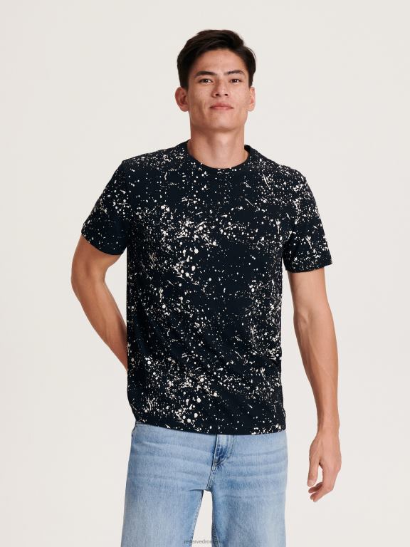 gri inchis Reserved bărbați îmbrăcăminte tricou cu potrivire regulată în stil nou 648HZ1174