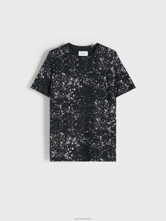 gri inchis Reserved bărbați îmbrăcăminte tricou cu potrivire regulată în stil nou 648HZ1174