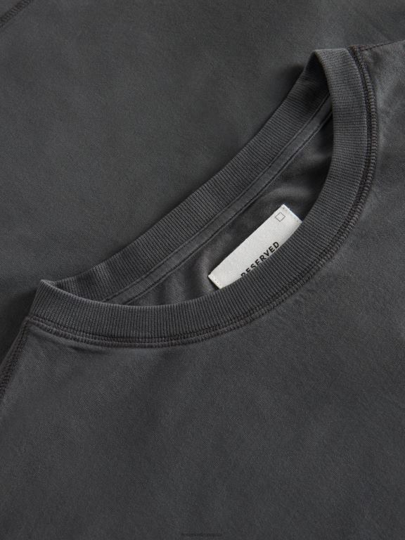 gri inchis Reserved bărbați îmbrăcăminte tricou supradimensionat 648HZ1161