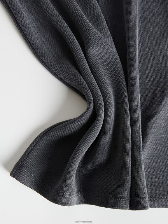 gri inchis Reserved femei îmbrăcăminte top bogat modal cu fit regulat 648HZ461