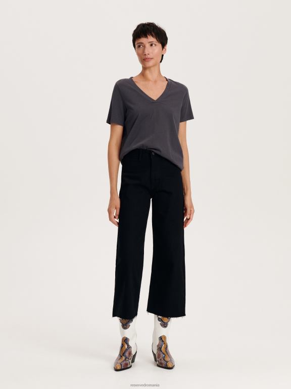 gri inchis Reserved femei îmbrăcăminte tricou cu potrivire regulata 648HZ409