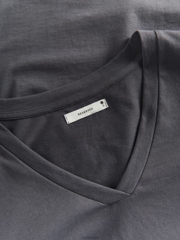 gri inchis Reserved femei îmbrăcăminte tricou cu potrivire regulata 648HZ409