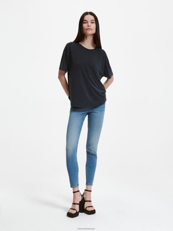 gri inchis Reserved femei îmbrăcăminte tricou supradimensionat 648HZ393