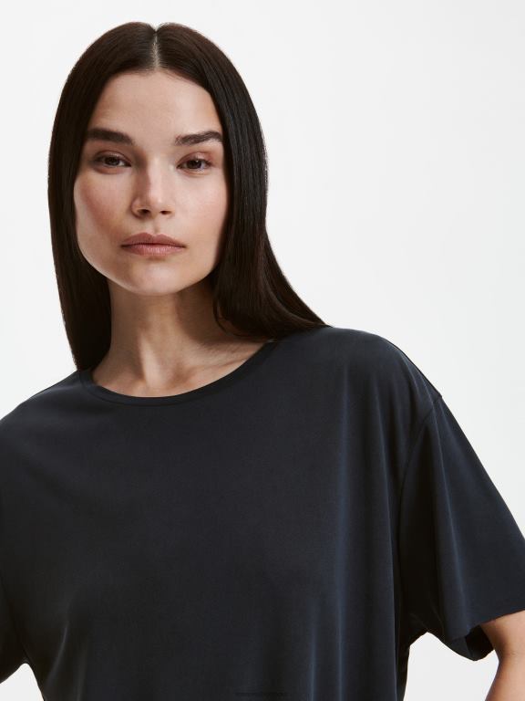 gri inchis Reserved femei îmbrăcăminte tricou supradimensionat 648HZ393