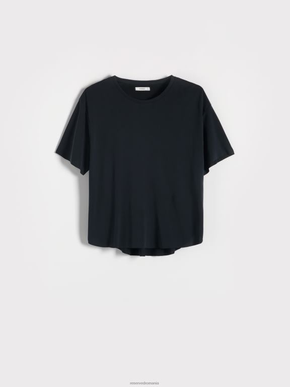 gri inchis Reserved femei îmbrăcăminte tricou supradimensionat 648HZ393