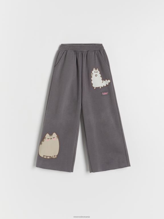 gri inchis Reserved fetelor îmbrăcăminte pantaloni de trening pusheen 648HZ1718