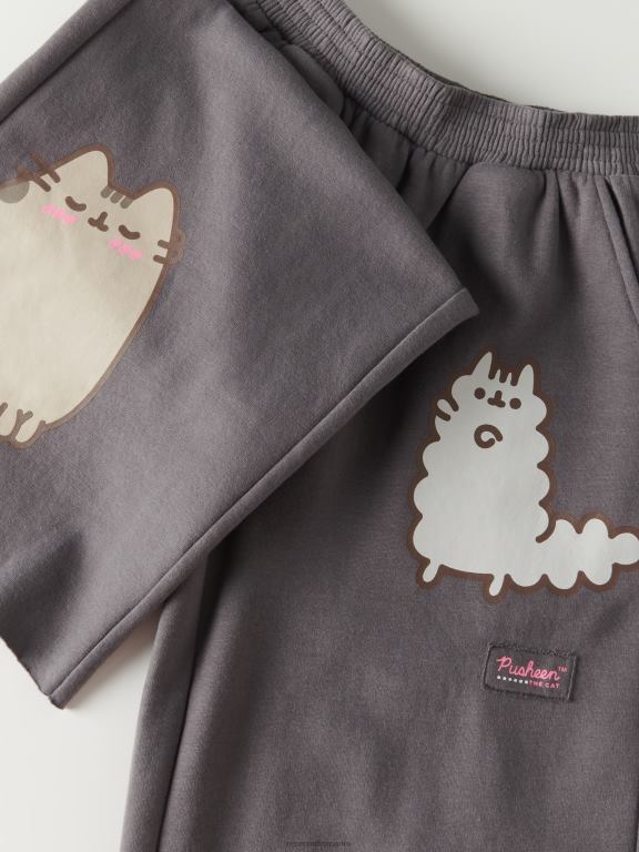 gri inchis Reserved fetelor îmbrăcăminte pantaloni de trening pusheen 648HZ1718