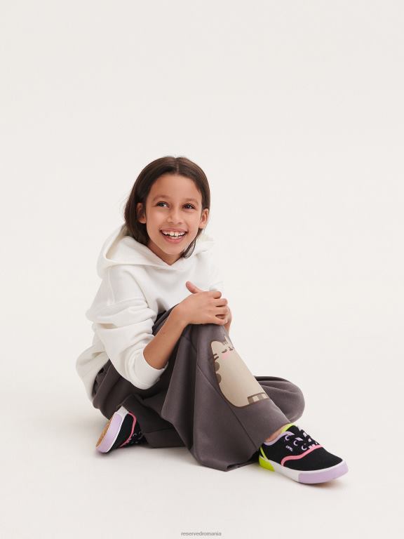 gri inchis Reserved fetelor îmbrăcăminte pantaloni de trening pusheen 648HZ1718