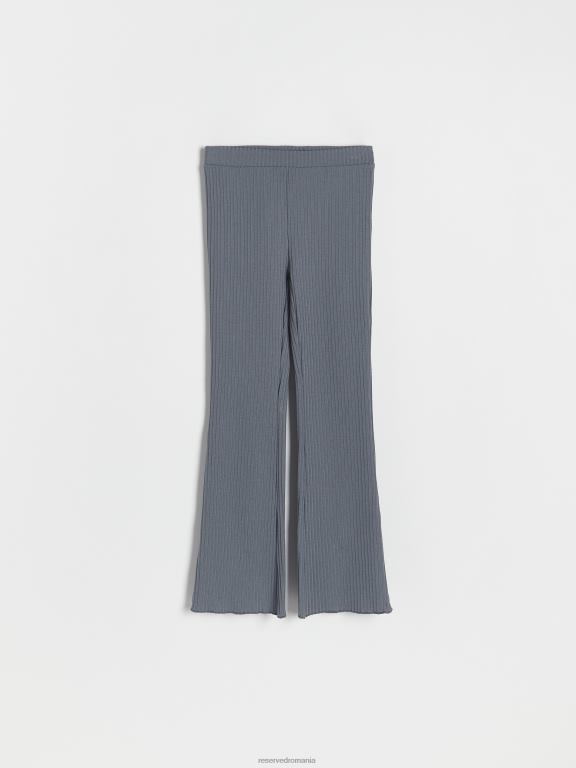 gri inchis Reserved fetelor îmbrăcăminte pantaloni evazați bogat în bumbac 648HZ1707