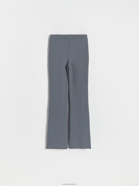 gri inchis Reserved fetelor îmbrăcăminte pantaloni evazați bogat în bumbac 648HZ1707