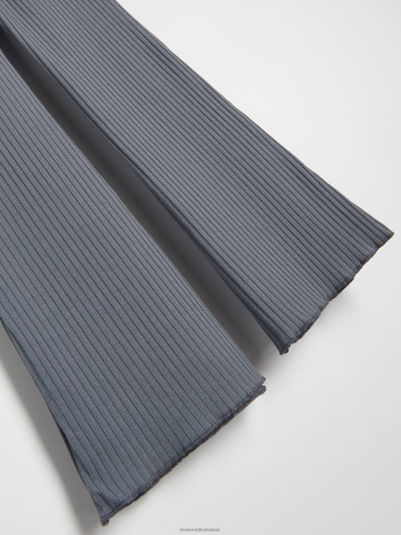 gri inchis Reserved fetelor îmbrăcăminte pantaloni evazați bogat în bumbac 648HZ1707