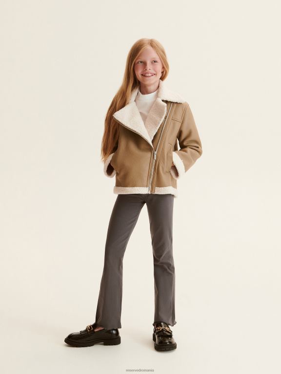 gri inchis Reserved fetelor îmbrăcăminte pantaloni evazați bogat în bumbac 648HZ1914