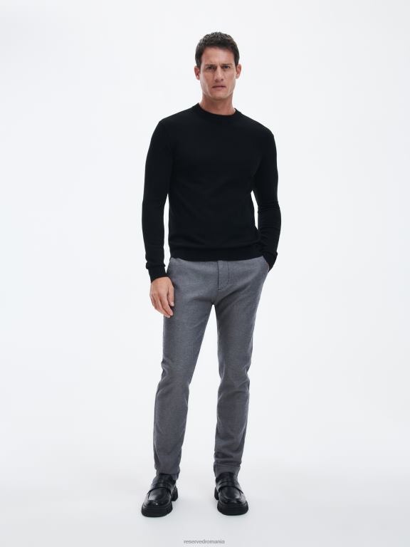 gri mijlociu Reserved bărbați îmbrăcăminte pantaloni chino slim fit 648HZ1099