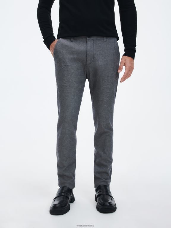 gri mijlociu Reserved bărbați îmbrăcăminte pantaloni chino slim fit 648HZ1099