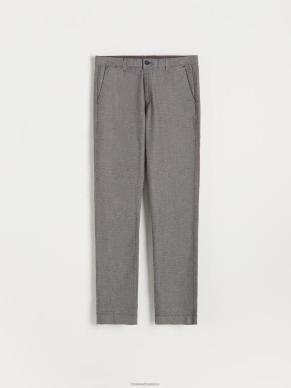 gri mijlociu Reserved bărbați îmbrăcăminte pantaloni chino slim fit 648HZ1099