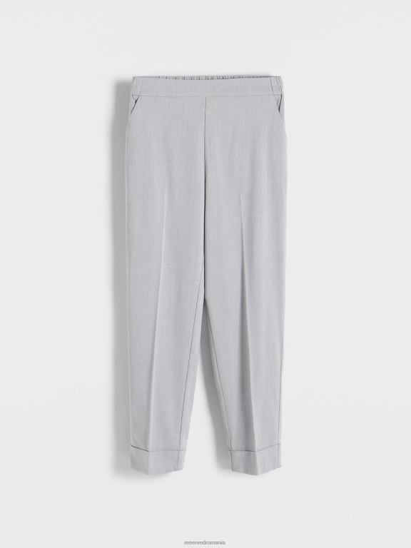 gri mijlociu Reserved femei îmbrăcăminte pantaloni noi cu pliu presat 648HZ671