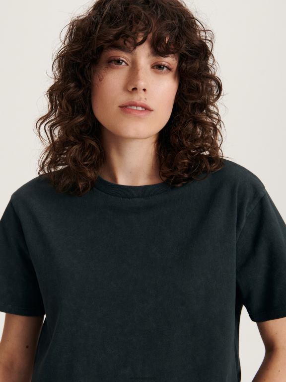 gri mijlociu Reserved femei îmbrăcăminte tricou scurt 648HZ488