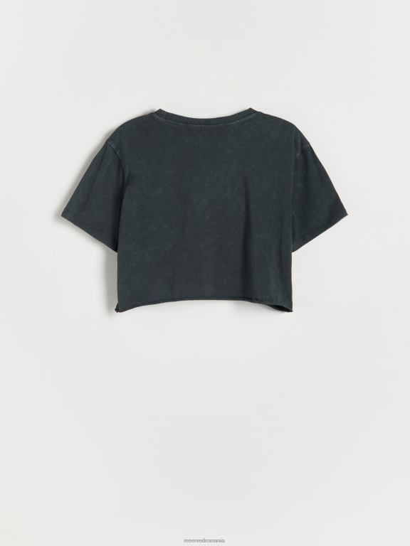 gri mijlociu Reserved femei îmbrăcăminte tricou scurt 648HZ488