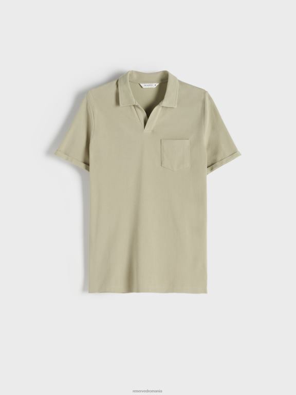 grâu Reserved bărbați îmbrăcăminte tricou polo cu talie regulată 648HZ1346