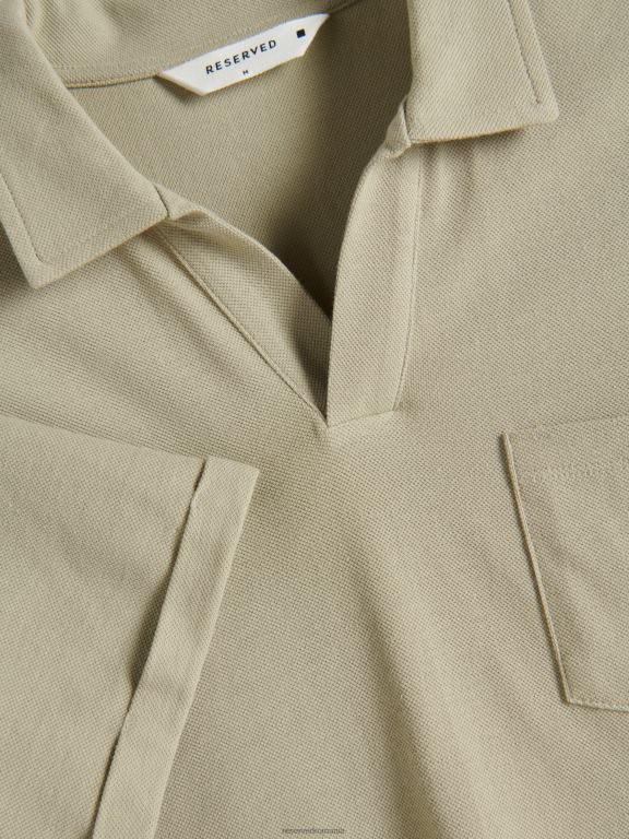 grâu Reserved bărbați îmbrăcăminte tricou polo cu talie regulată 648HZ1346