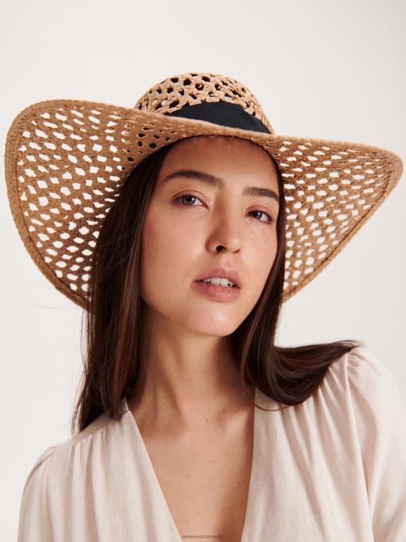 grâu Reserved femei accesorii pălărie cu fundă decorativă 648HZ1010