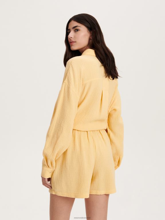 grâu Reserved femei îmbrăcăminte pantaloni scurți de muselina 648HZ603