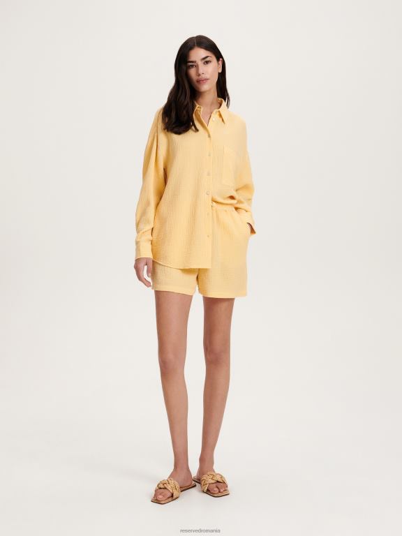 grâu Reserved femei îmbrăcăminte pantaloni scurți de muselina 648HZ603