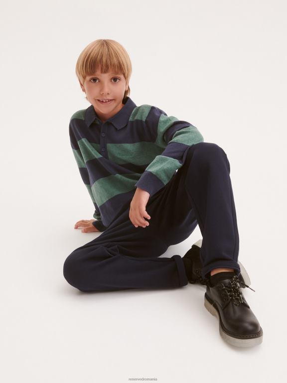 albastru oțel Reserved băieți îmbrăcăminte pantaloni chino din jerseu 648HZ2057