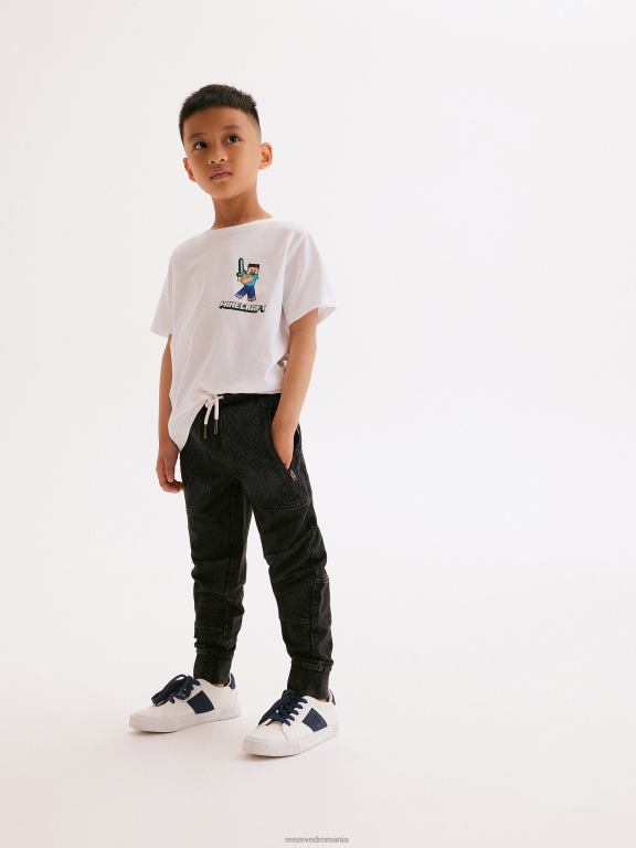 negru Reserved băieți îmbrăcăminte pantaloni de jogging transpirați 648HZ2065