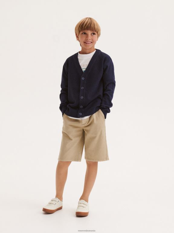 albastru oțel Reserved băieți îmbrăcăminte cardigan melange 648HZ2097