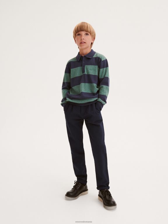 verde palid Reserved băieți îmbrăcăminte jumper polo melange 648HZ2117